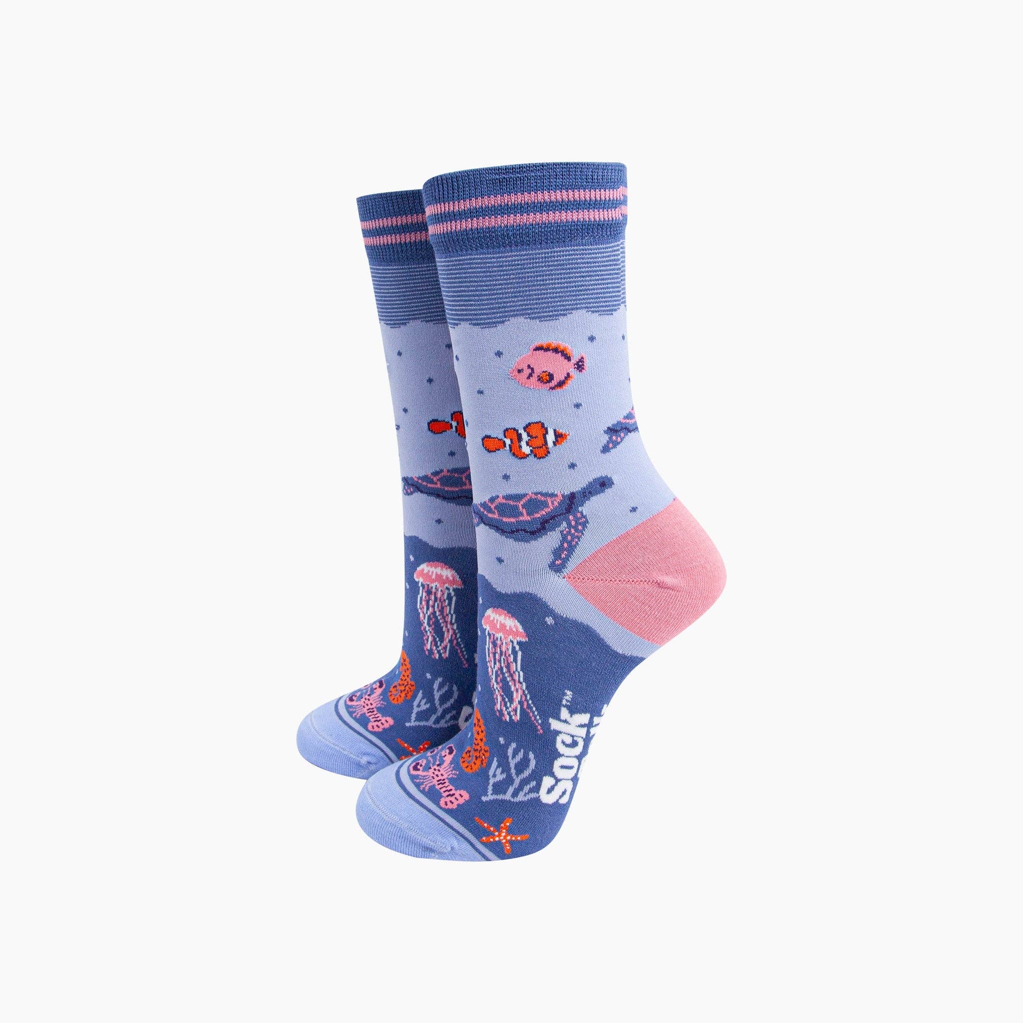Under the Sea Bamboo Socks in Blue: UK 3-7 | EU 36-40 | US 5-9