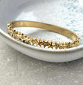 Tarnish Resistant Hinged Star With Zirconia Bangle