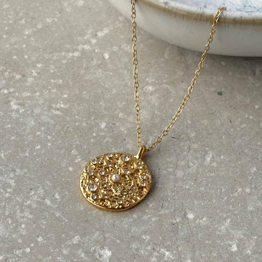 Tarnish Resistant Moon and Stars Necklace