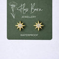 Tarnish Resistant Starburst Studs: Gold