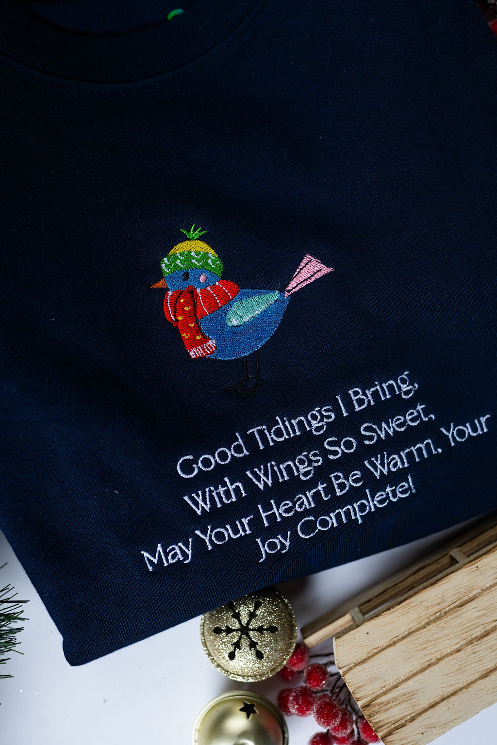 Kids Bird Sweater - French Navy