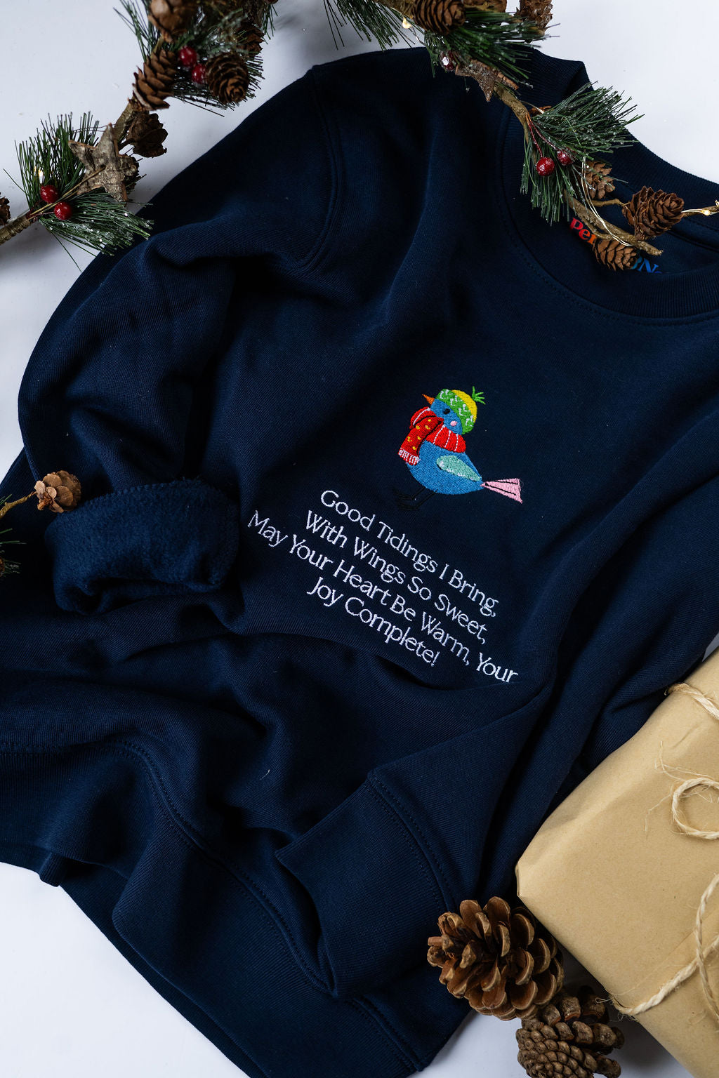 Kids Bird Sweater - French Navy