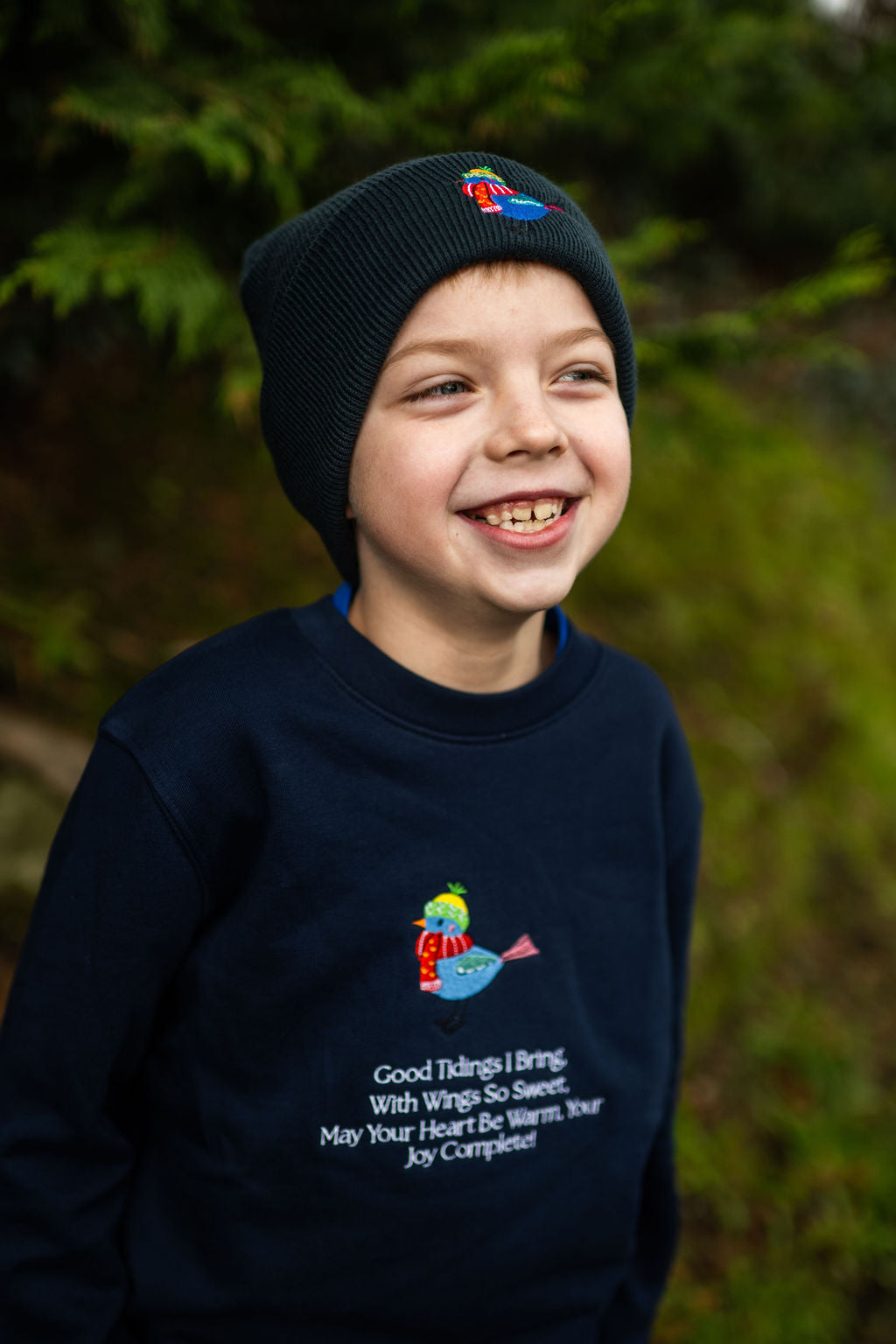 Kids Bird Sweater - French Navy