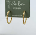 Tarnish Resistant Twisted Hoop Studs