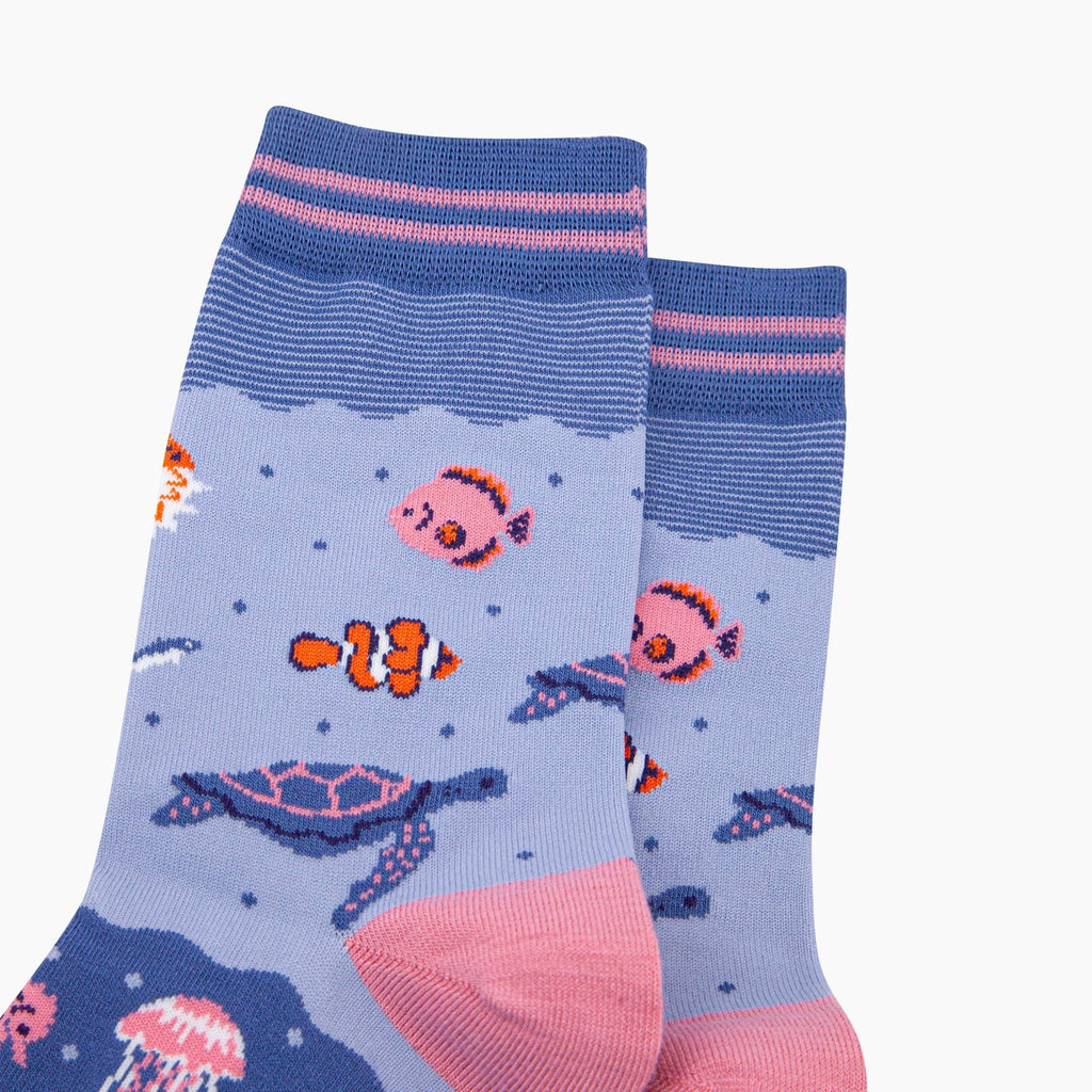 Under the Sea Bamboo Socks in Blue: UK 3-7 | EU 36-40 | US 5-9